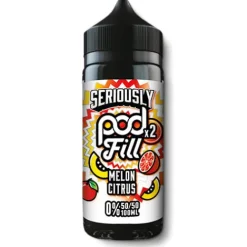 Seriously Melon Citrus Shortfill by Pod Fill X2